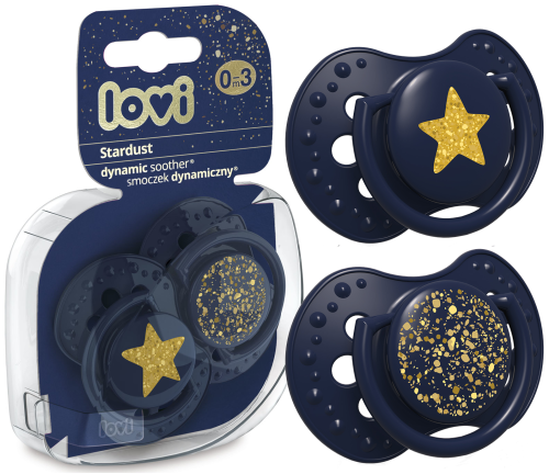 LOVI SMOCZEK DYNAMICZNY STARDUST 2szt. 0-3m NIEBIESKI