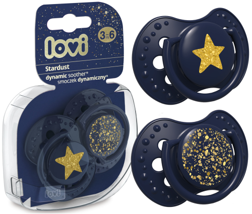 LOVI SMOCZEK DYNAMICZNY STARDUST 2szt. 3-6m NIEBIESKI