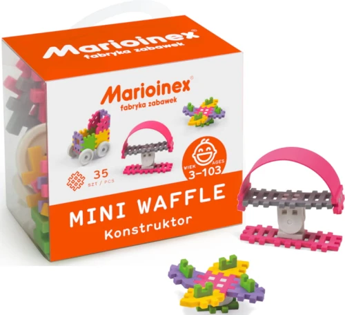 MARIOINEX FABRYKA ZABAWEK MINI WAFFLE KONSTRUKTOR KLOCKI 35 SZT 3+ - 02790