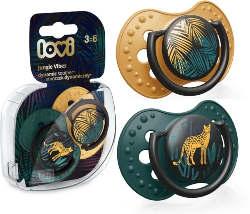 Lovi Smoczek Uspokajający Dynamiczny Silikonowy Jungle Vibes Boy 2szt. 3-6 m