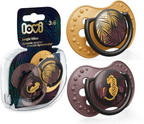 Lovi Smoczek Uspokajający Dynamiczny Silikonowy Jungle Vibes Girl 2szt. 3-6 m