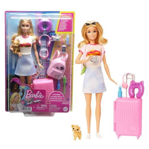 Mattel Barbie Lalka Podróżniczka Malibu W Podróży + Akcesoria