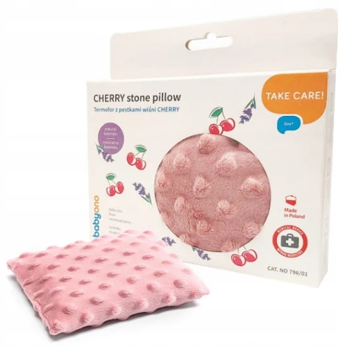 Babyono Termofor Dla Dzieci Z Pestek Wiśni Cherry Różowy