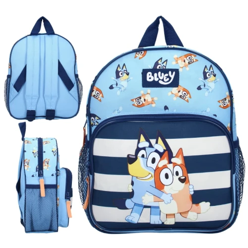 Vadobag Mały Plecak Przedszkolny Dziecięcy Z Kieszenią Bluey i Bingo Bluey: Jump Into Fun