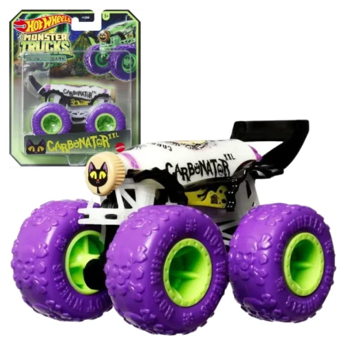 Hot Wheels Monster Trucks Glow In The Dark Carbonator Pojazd Autko Świecący W Ciemności