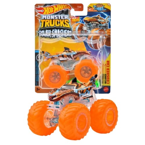 Hot Wheels Monster Truck Power Smashers Pojazd 1:64 Tiger Shark 3+ 