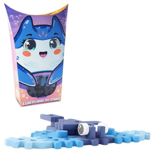 Marioinex Klocki Mini Waffle Małe Zwierzęta Konstrukcyjne Kieszonkowe Pocket Pets Płaszczka 25 El. 3+