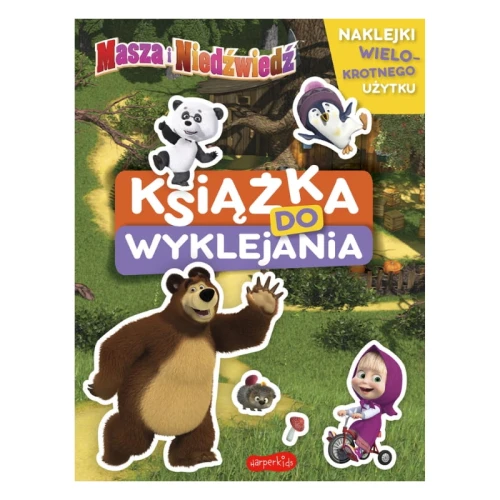 HarperKids Masza I Niedźwiedź Książka Książeczka Dla Dzieci Naklejki