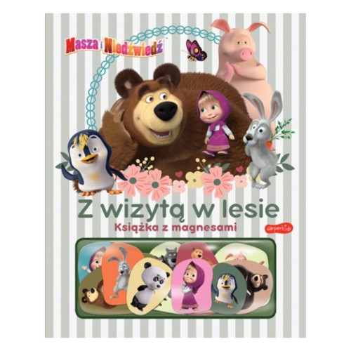 HarperKids Masza I Niedźwiedź Z Wizytą W Lesie Książka Książeczka Dla Dzieci Z Magnesami Magnesy