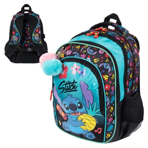 St. Majewski Plecak Szkolny Młodzieżowy Duży Czterokomorowy Stitch Mint Aloha