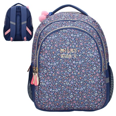 Vadobag Plecak Szkolny Dwukomorowy W Kwiatki Milky Kiss Floral Fame