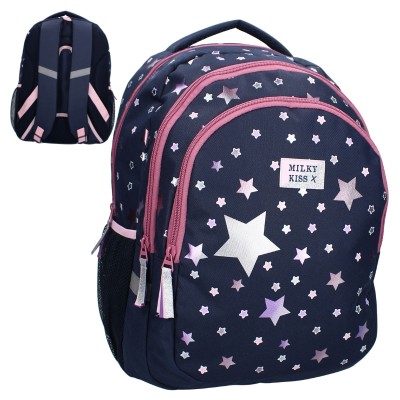 Vadobag Plecak Szkolny Dwukomorowy W Gwiazdki Milky Kiss Fable World