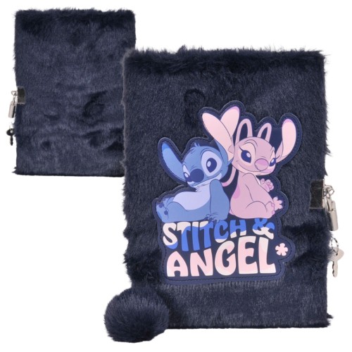 Paso Pluszowy Pamiętnik Z Kłódką Granatowy Stitch
