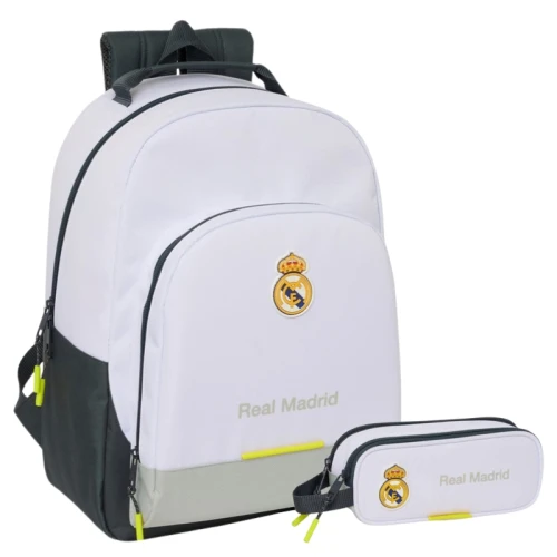 Zestaw Safta Plecak Szkolny Młodzieżowy + Piórnik Dwukomorowy Saszetka Real Madrid