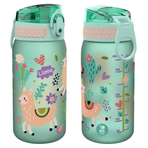 OUTLET! Ion8 Butelka Na Wodę Bidon Recyclon 350ml Miętowy Lama 