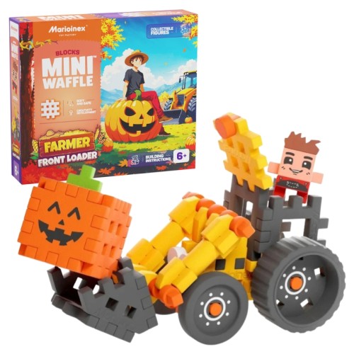 Marioinex Mini Waffle Klocki Konstrukcyjne Farmer Ładowacz Czołowy 50 Elementów