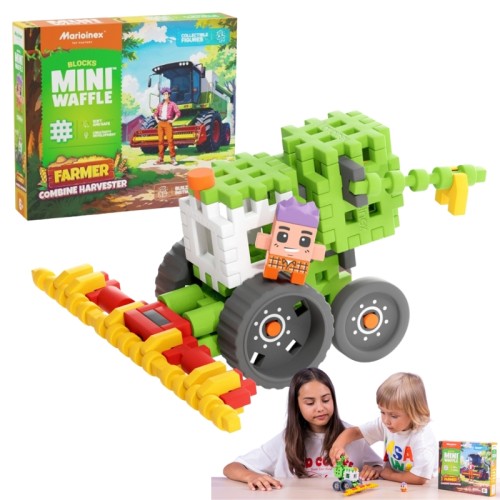 Marioinex Mini Waffle Klocki Konstrukcyjne Farmer Kombajn 50 Elementów