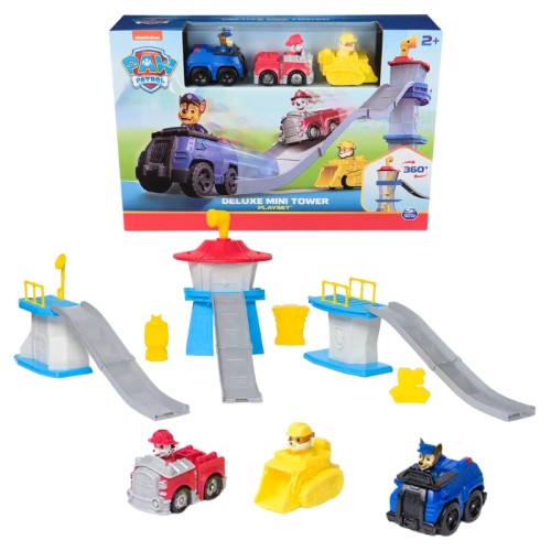 Psi Patrol Mini Tower Zestaw Deluxe Wieża 3w1 Wieże Pojazdy Pieski