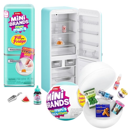 Zestaw Zuru Mini Brands Fill The Fridge Zestaw Mini Lodówka Niespodzianka Wypełnij Lodówkę + Kula Kapsuła 8+
