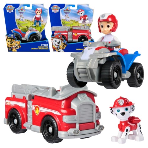 Zestaw Psi Patrol Pojazd Podstawowy + Figurka: Ryder i Marshall