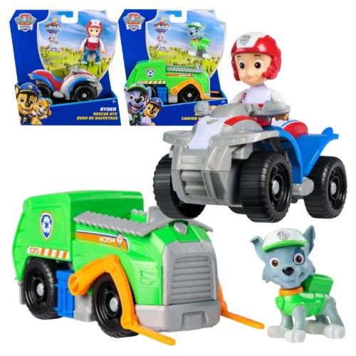 Zestaw Psi Patrol Pojazd Podstawowy + Figurka: Ryder i Rocky