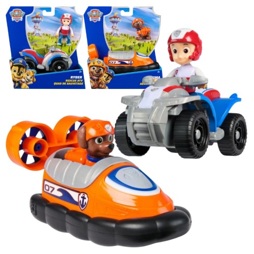 Zestaw Psi Patrol Pojazd Podstawowy + Figurka: Ryder i Zuma