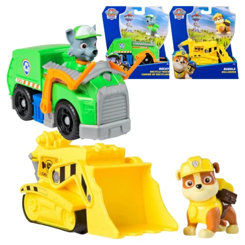 Zestaw Psi Patrol Pojazd Podstawowy + Figurka: Rubble i Rocky