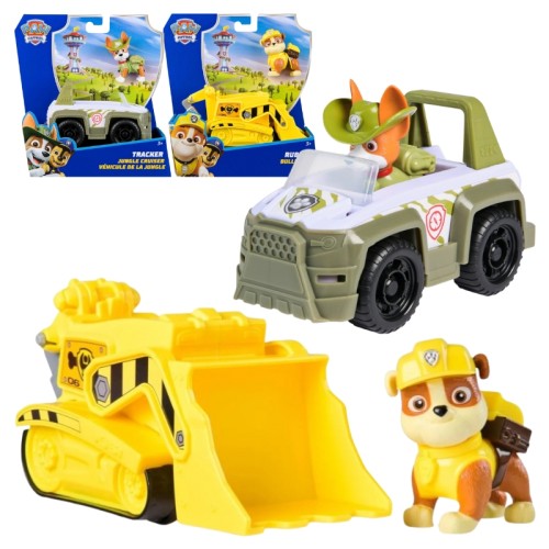 Zestaw Psi Patrol Pojazd Podstawowy + Figurka: Rubble i Tracker