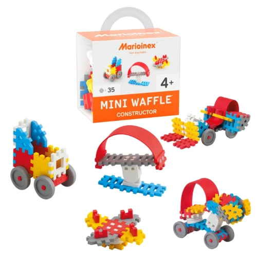 OUTLET! Marioinex Fabryka Zabawek Mini Waffle Konstruktor Klocki 35 Szt 3+ - 02783