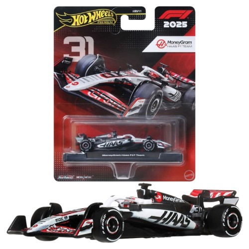 Hot Wheels Premium Formuła 1 Samochód Kolekcjonerski 1:64 Haas Esteban Ocon JKD78