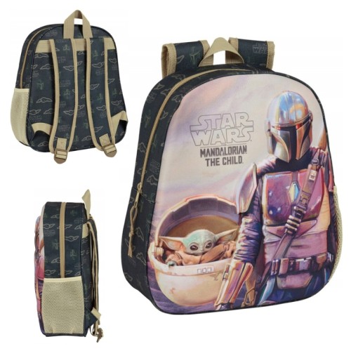 Safta Plecak Dziecięcy Jednokomorowy Star Wars Mandalorian Nadruk 3D