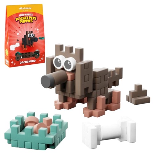 Marioinex Klocki Mini Waffle Pocket Pets Puppies Piesek Jamnik