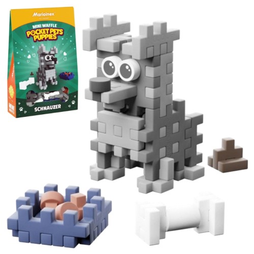 Marioinex Klocki Mini Waffle Pocket Pets Puppies Piesek Sznaucer