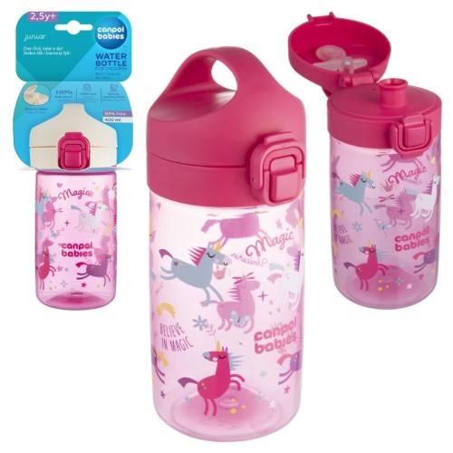 Canpol Babies Bidon Na Wodę Dla Dzieci 400ml Junior Różowy