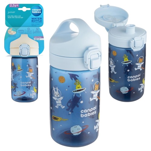 Canpol Babies Bidon Na Wodę Dla Dzieci 400ml Junior Niebieski