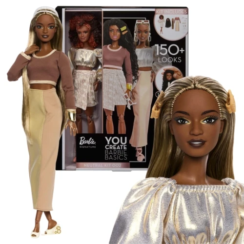 Barbie Basics You Create 002 Zestaw Kolekcjonerska Lalka z Wymiennymi Głowami i Możliwością Personalizacji
