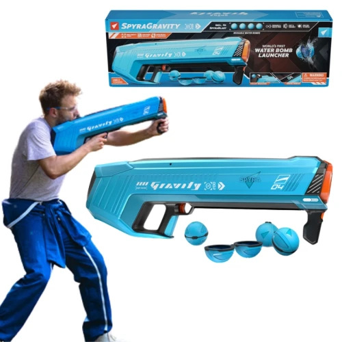Spyra Gravity Pistolet Na Wodę Elektryczny Automatyczny Karabin Wodny Do Bitew Wodnych Z Kulami Wodnymi Niebieski