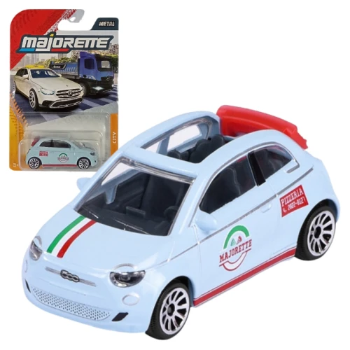 Majorette Pojazdy Miejskie Fiat 500 Icon Pizzeria Metalowe Autko 1:64