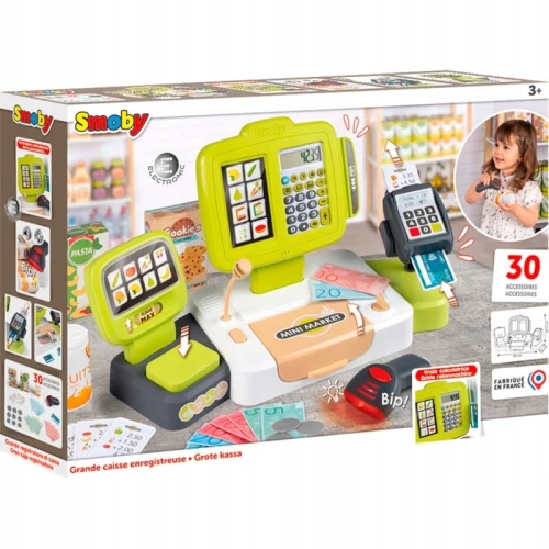 OUTLET! Smoby Elektroniczna Kasa Fiskalna Ze Skanerem + Akcesoria 3+