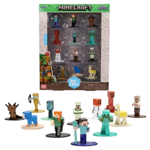 Minecraft Metalowe Figurki Kolekcjonerskie 12-pak Jada