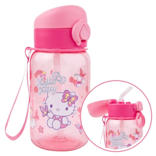 Coolpack Hello Kitty Hugo Bidon dla dzieci 500 ml Light Pink Butelka ze słomką kubek 