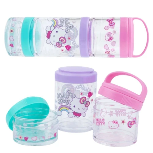 Coolpack Hello Kitty Pojemnik na przekąski Pink Snackbox Lunchbox trzykomorowy 10 ml, 60 ml i 150 ml