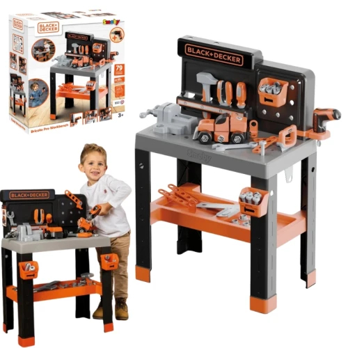 Smoby Black & Decker Warsztat Zabawkowy Bricolo Center Akcesoria Narzędzia 