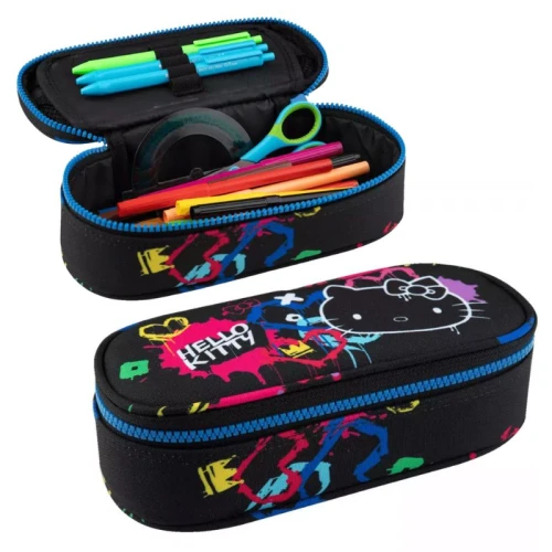 Coolpack Campus Piórnik Tuba Jednokomorowy Usztywniany Z Klapką Na Zamek Czarny Hello Kitty