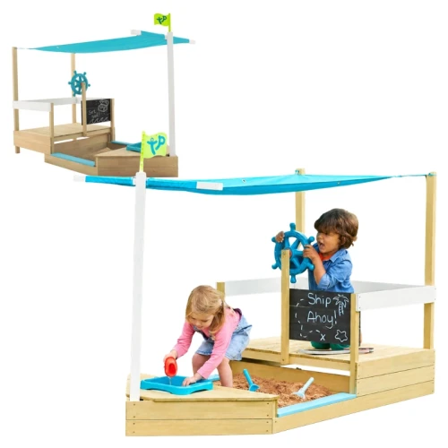 TP Toys Drewniana Piaskownica Łódź Ahoy Do Zabawy Dla Dzieci