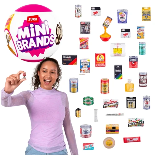 Zuru Mini Brands Kula Retro Niespodzianka Figurki Kapsuła Z Figurkami Niespodziankami Kultowe Marki