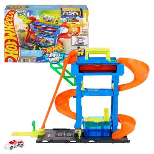 Hot Wheels City Zestaw Torów Myjnia Odjazdowe Zakręty 3+