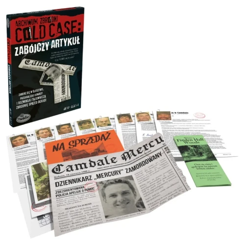 Ravensuburger Thinkfun Archiwum Zbrodni Cold Case Zabójczy Artykuł Gra Planszowa Detektywistyczna 14+