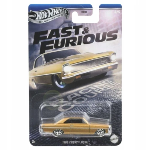 Hot Wheels Premium Fast & Furious Metalowe Autko Gumowe Opony Samochodzik Kolekcjonerski 1966 Chevy Nova JBY42