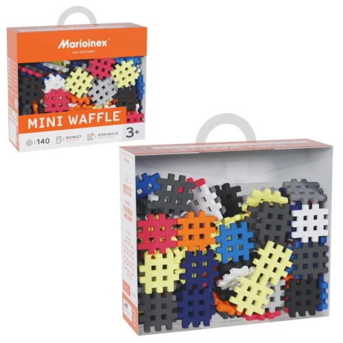 Marioinex Mini Waffle Klocki Konstrukcyjne Małe Edukacyjne Kreatywne Techniczna Paleta Barw 140 Sztuk